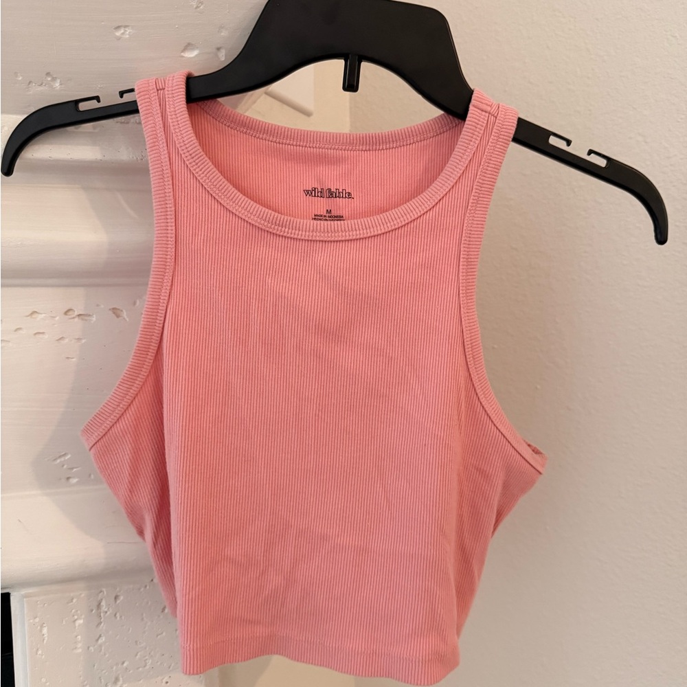 Wild Fable Soft Pink Sleeveless Crop Top